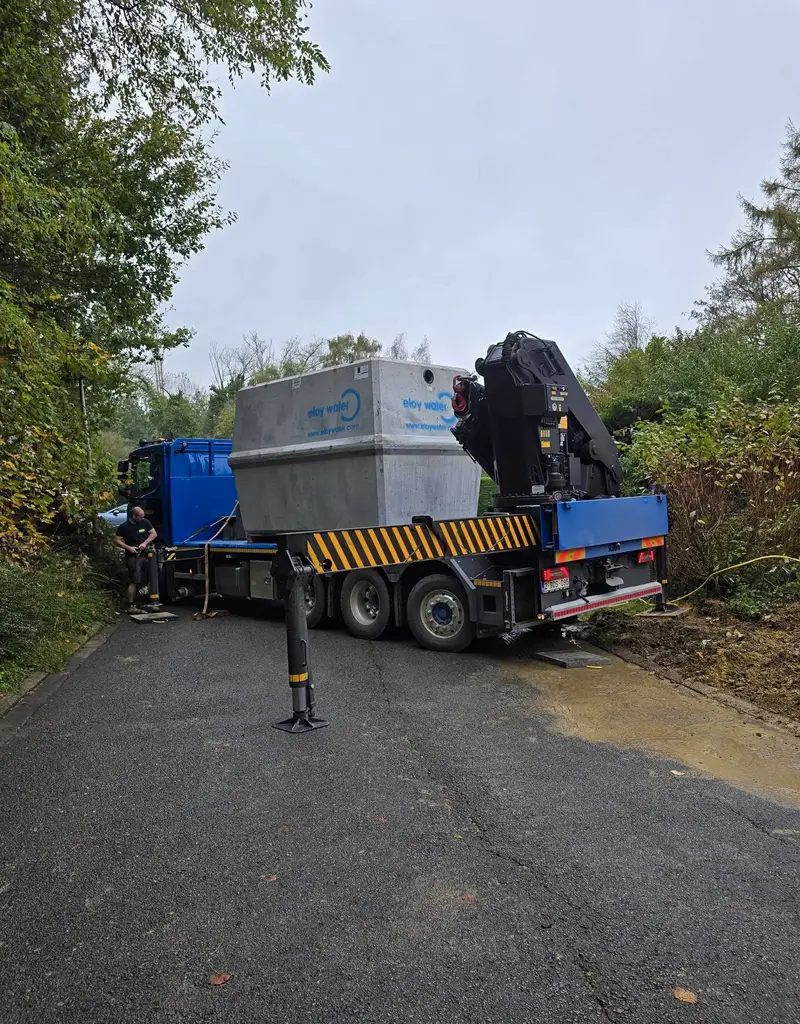 Mise en place d'une citerne d'eau