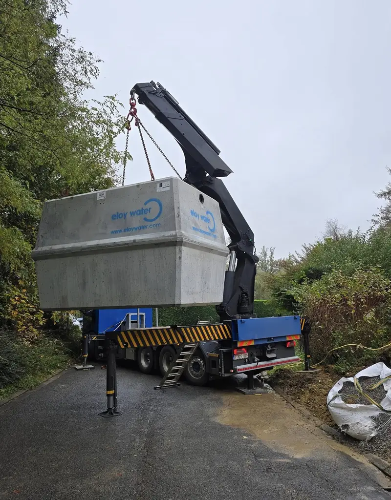 Mise en place d'une citerne d'eau