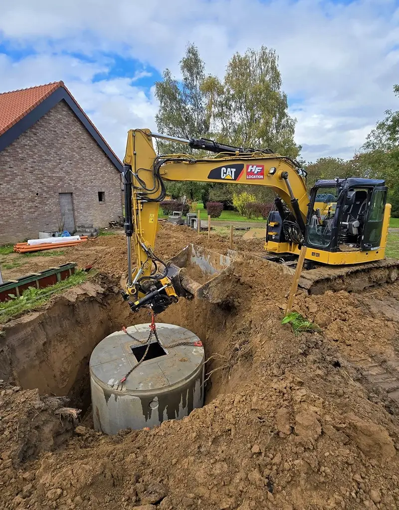 Mise en place d'une citerne d'eau