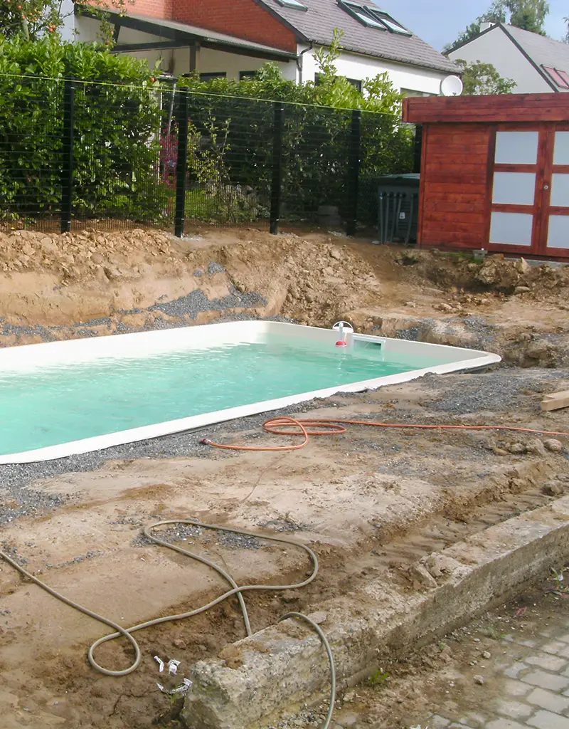 Installation d'une piscine